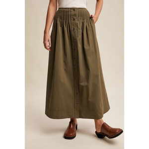 Front Pleated Waist Maxi