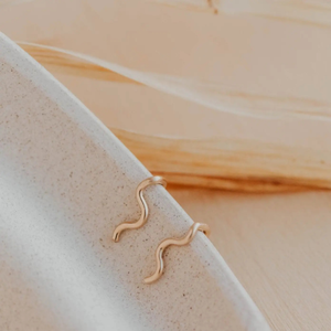 Tiny Wave Ear Climbers | 14kt Gold Fill