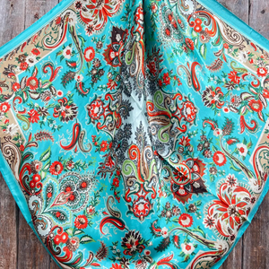 Turquoise That So 70's Paisley Wild Rag