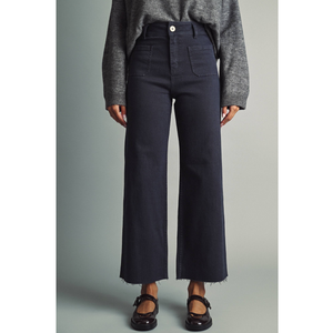 Straight Wide Leg Pants With Front Pocket