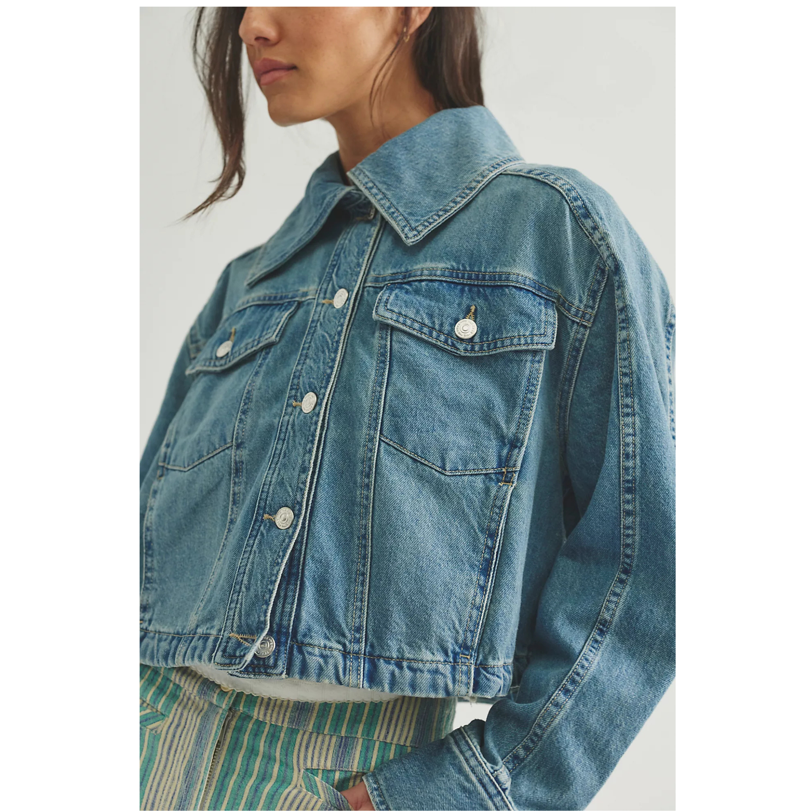 Side To Side Denim Jacket
