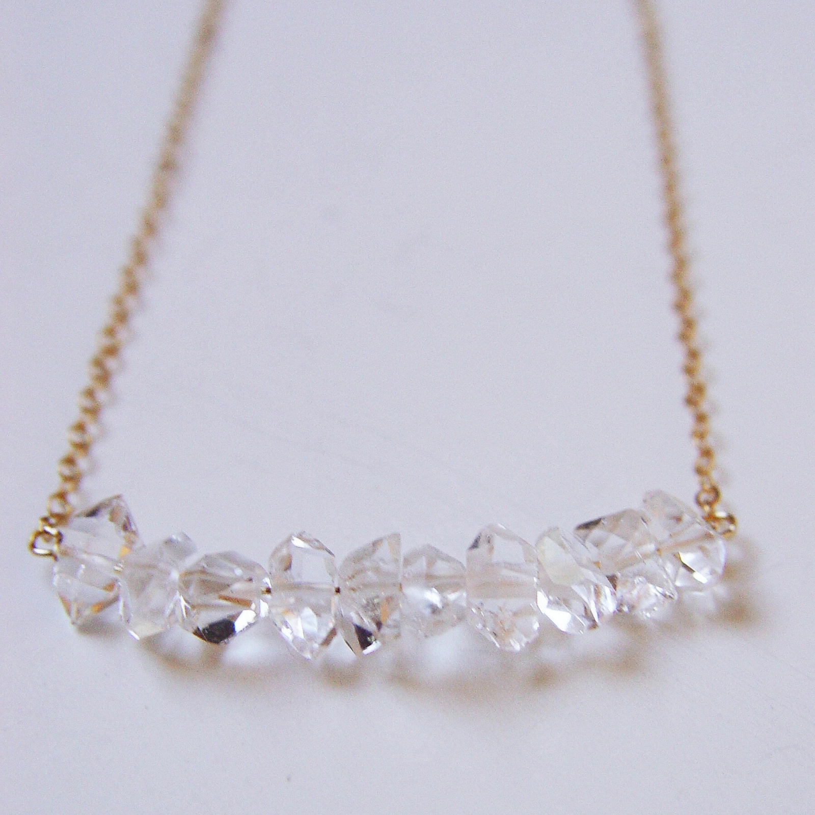 Herkimer Diamond Cluster Necklace