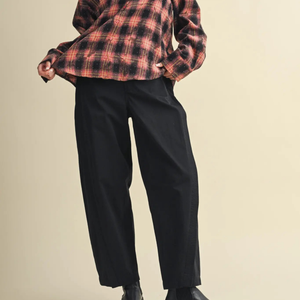 Top Stitch Seam Barrel Pants