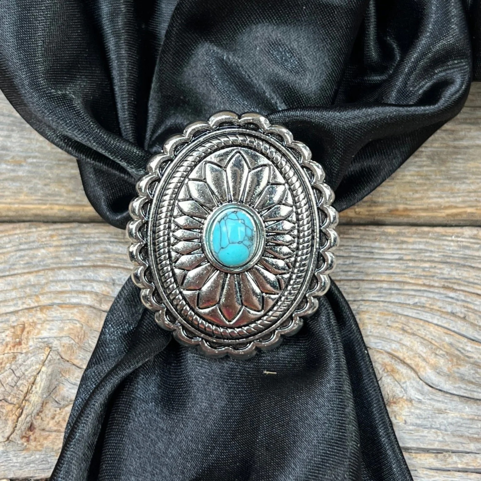 Wild Rag Oval Western Concho Slide