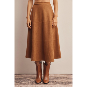 A line Suede Skirt