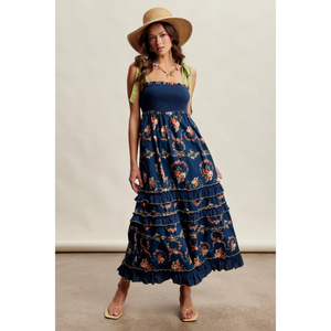 Floral Smocked Tiered Maxi Dress