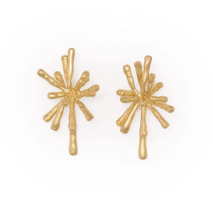 Freya Star Burst Post Earrings Brass