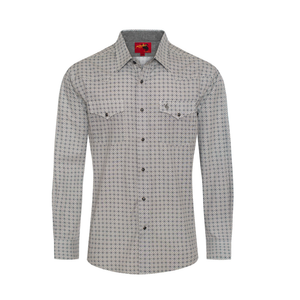 Men's Western Pearl Snap Print Shirt