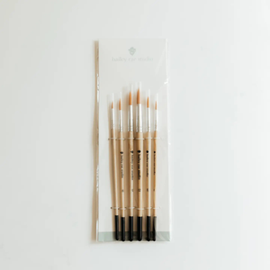 Round Tip Watercolor Brush Set - 6 Piece