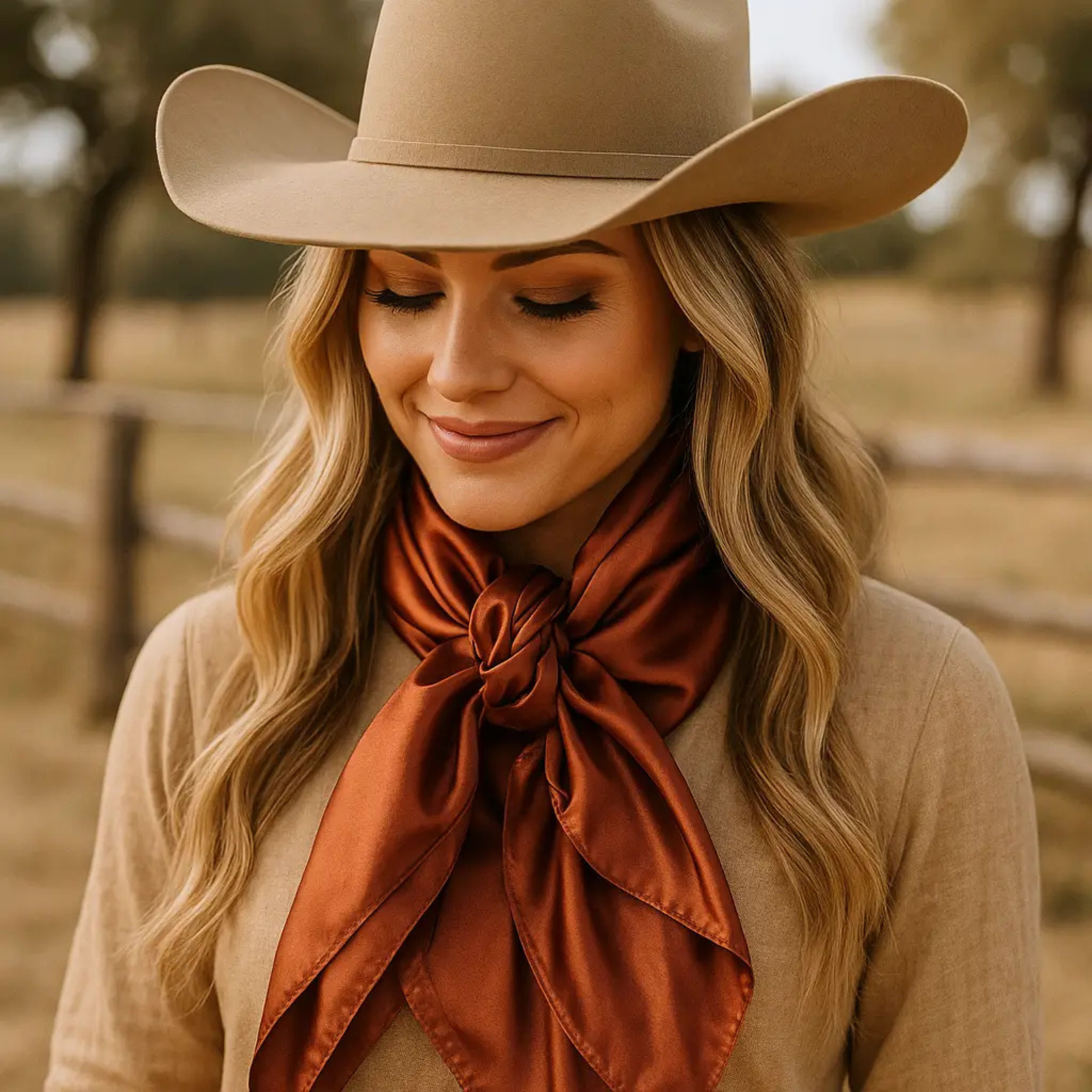 Solid Rust Wild Rag / Scarf