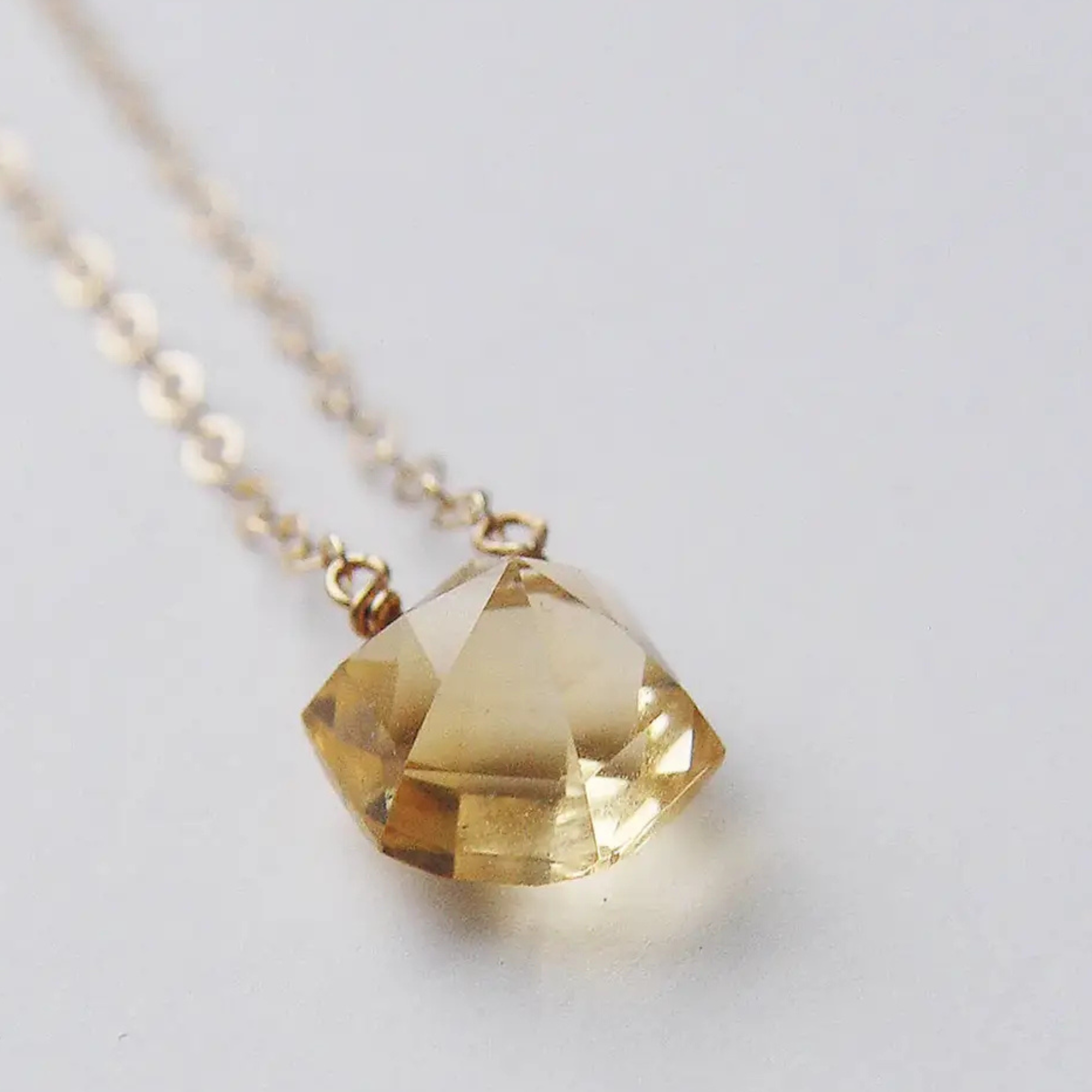 Citrine Pyramid Necklace