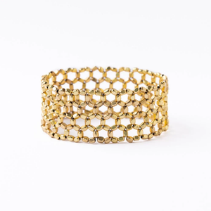 Winnie Small Bead Stretch Bracelet Gold