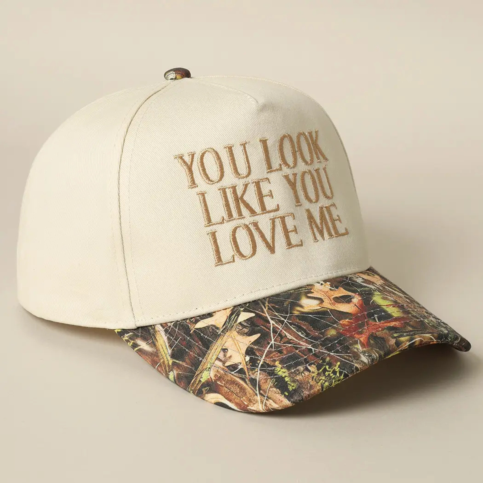 You Look Like You Love Me Camo Trucker