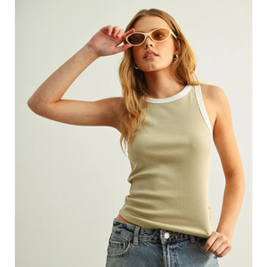 Color Contrasted Tank Top