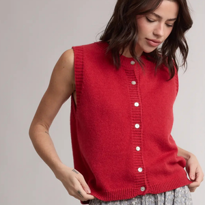 Sleeveless Sweater Cardigan Vest