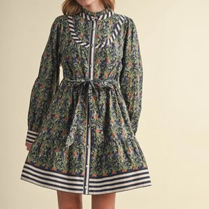Floral Belted Mini Dress