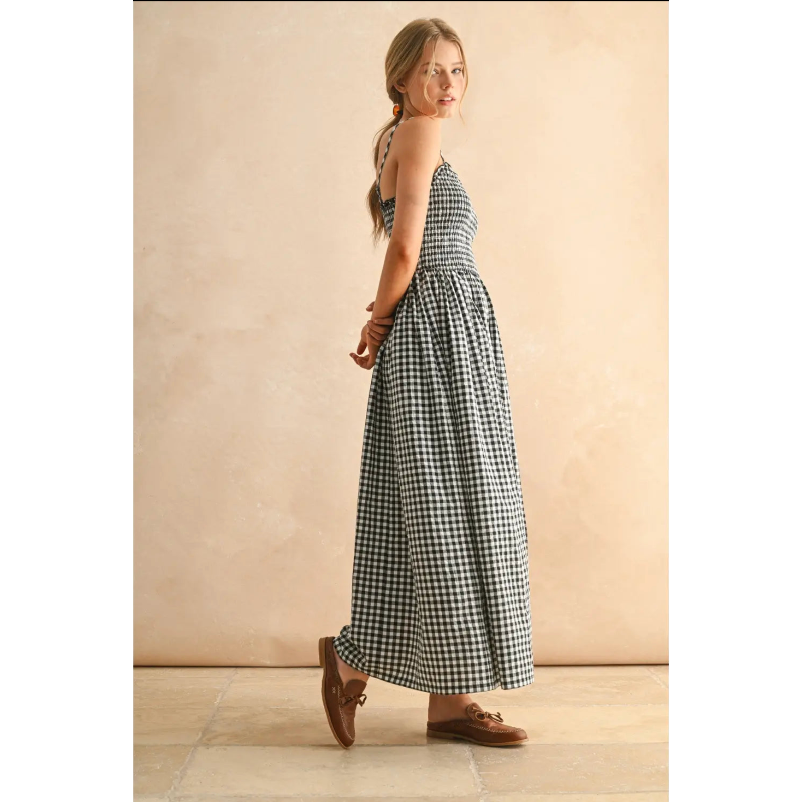 Gingham Long Dress