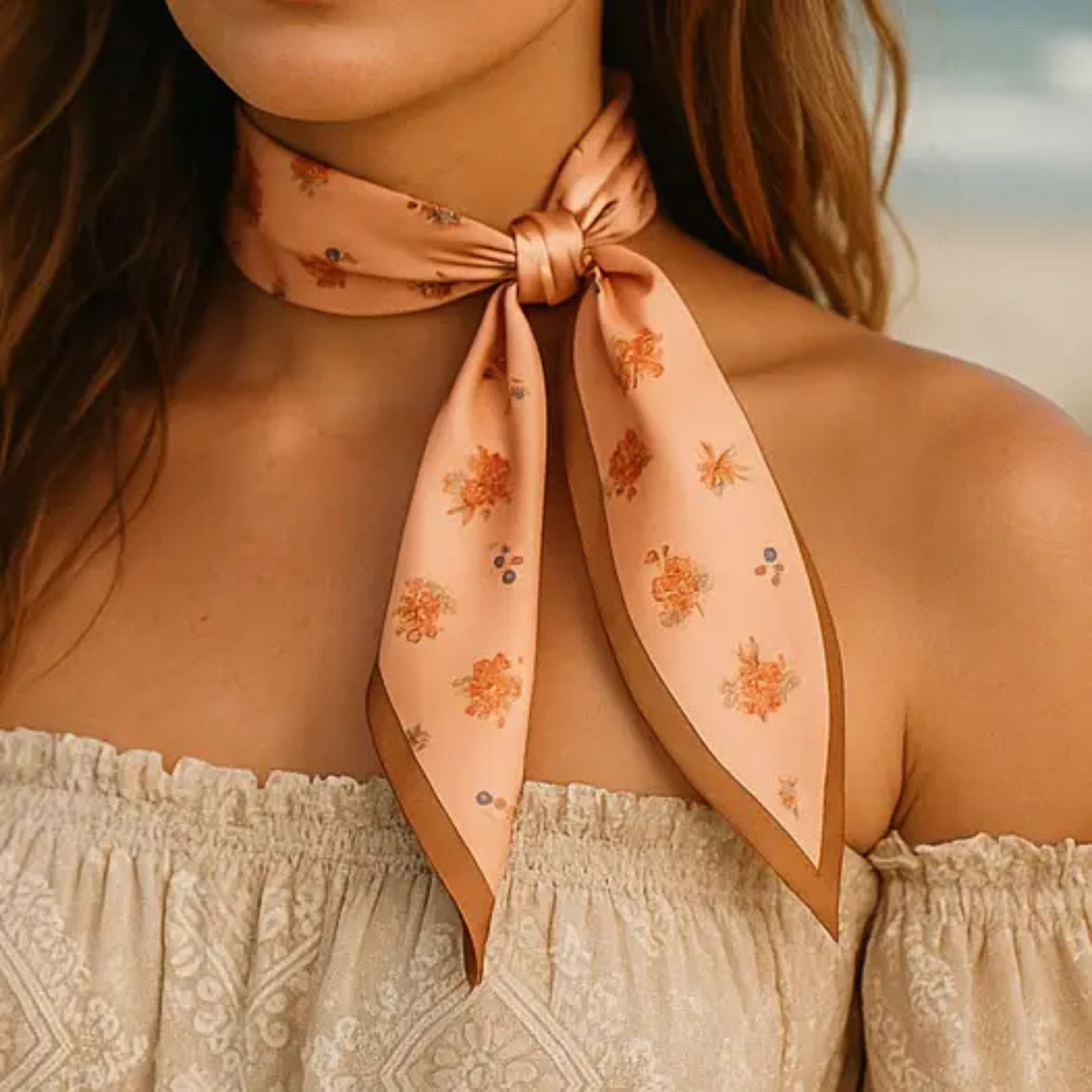 Pink and Tan Western Skinny Cowgirl Necktie