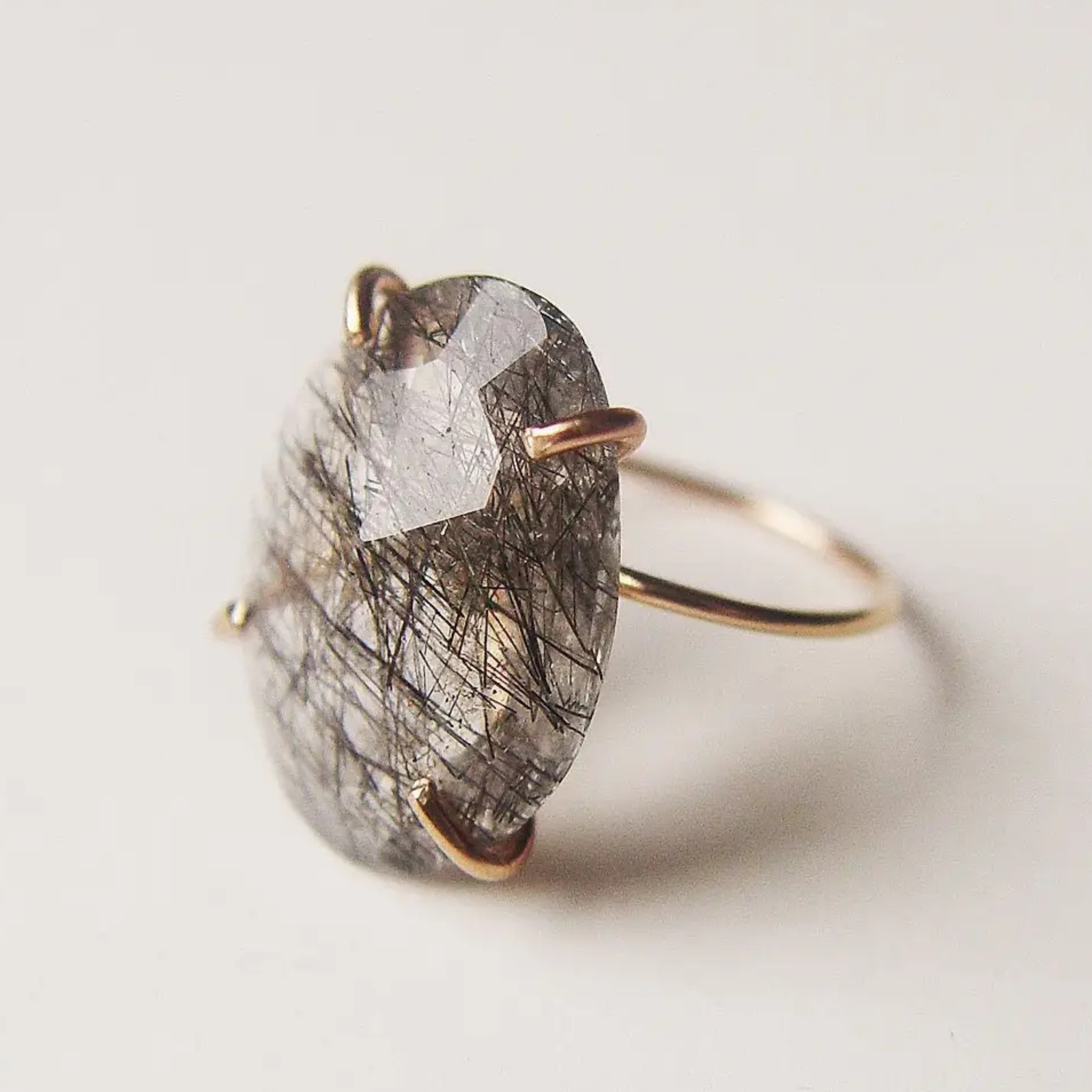 Black Rutile Gold Ring 6