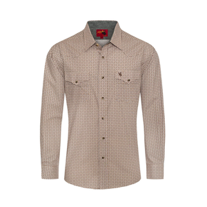 Men's Western Pearl Snap Print Shirt