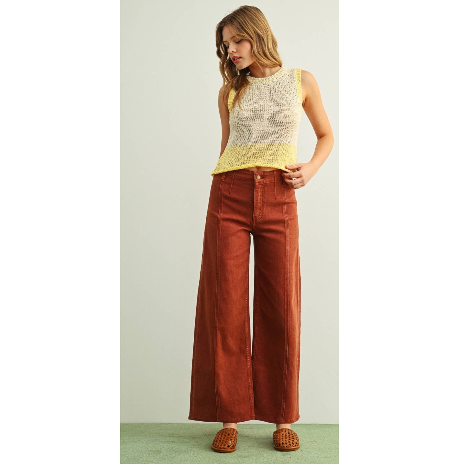 Washed Stretch Pants