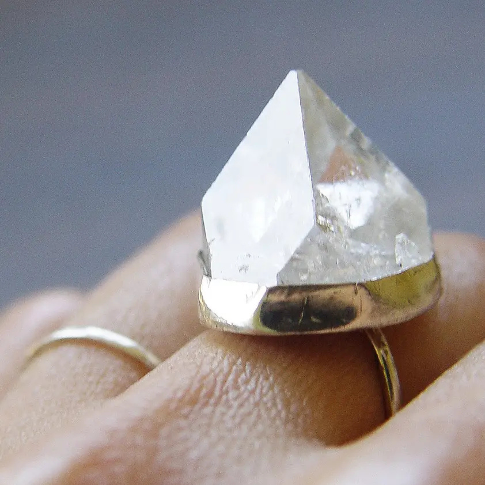 Pyramid Apophyllite Ring  6 1/2