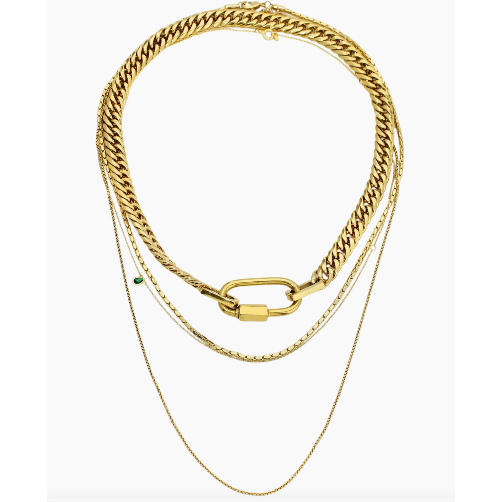 Anne Gold Layered Necklace Set
