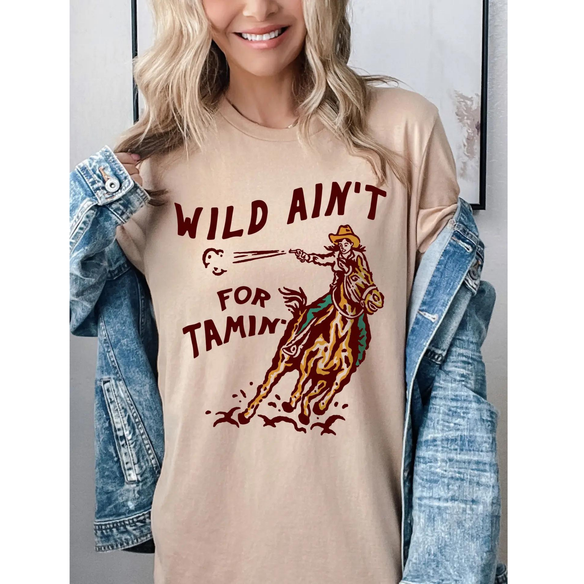 Wild Ain't For Tamin' Western Tee