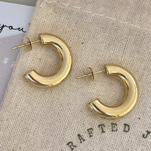 18k Gold Plated 20mm Hoops