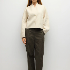The Mandy Jacket | Felt Paneled Wool Jacket