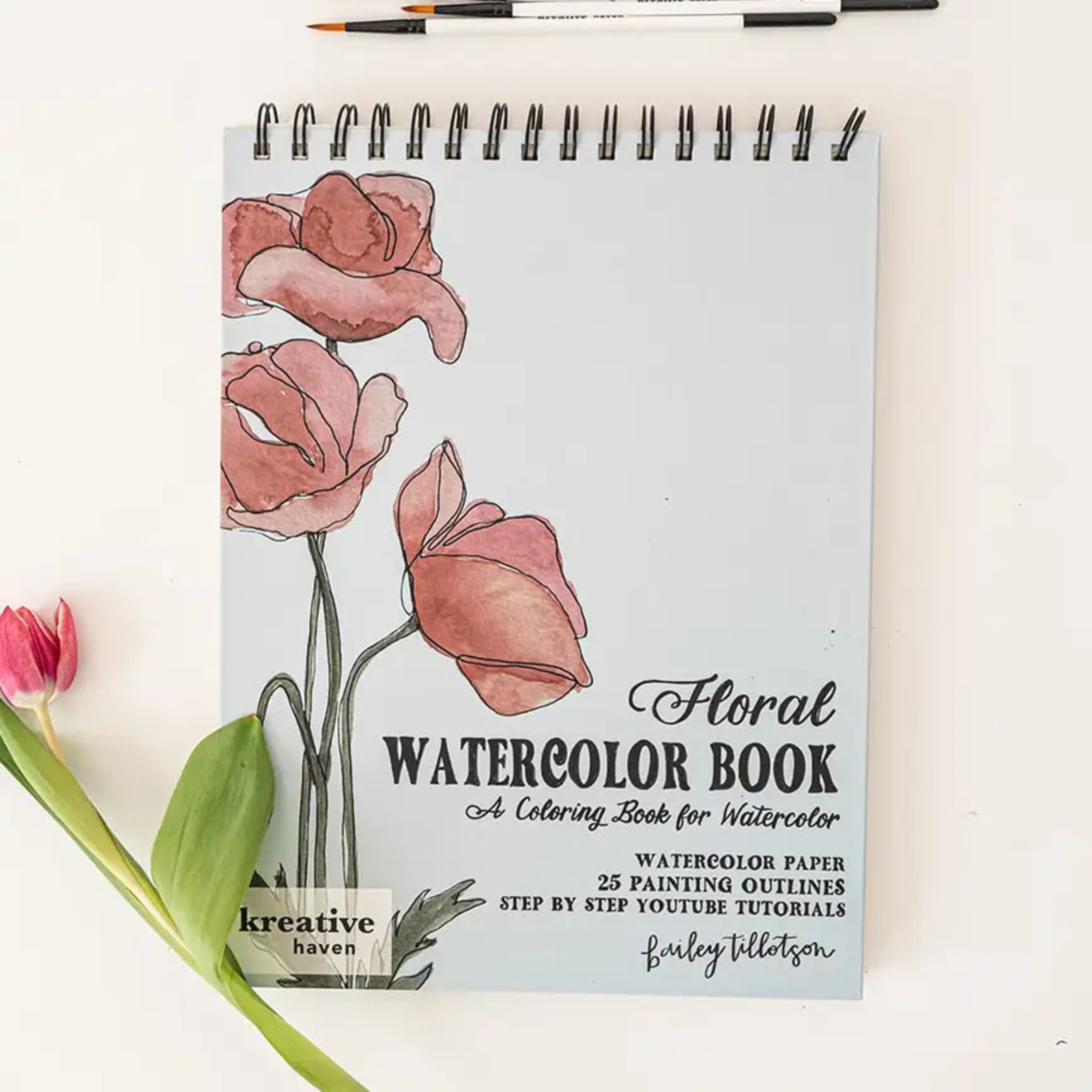 Floral Watercoloring Book