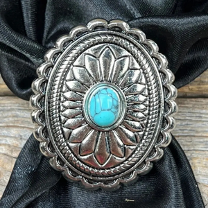 Wild Rag Floral Silver Concho Slide