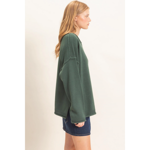 Ribbed Crew Neck Sweater