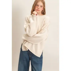 Ribbed Crew Neck Sweater
