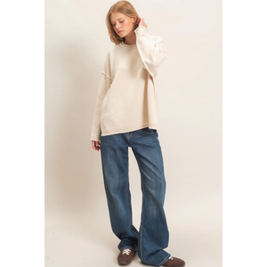 Ribbed Crew Neck Sweater