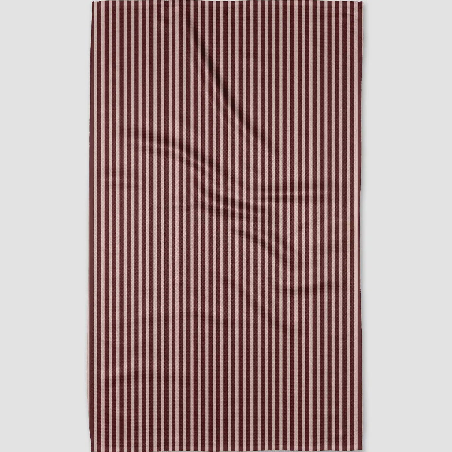 Cranberry Stripe Tea Towel