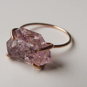 Amethyst Herkimer Ring 7