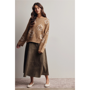 A line Suede Skirt
