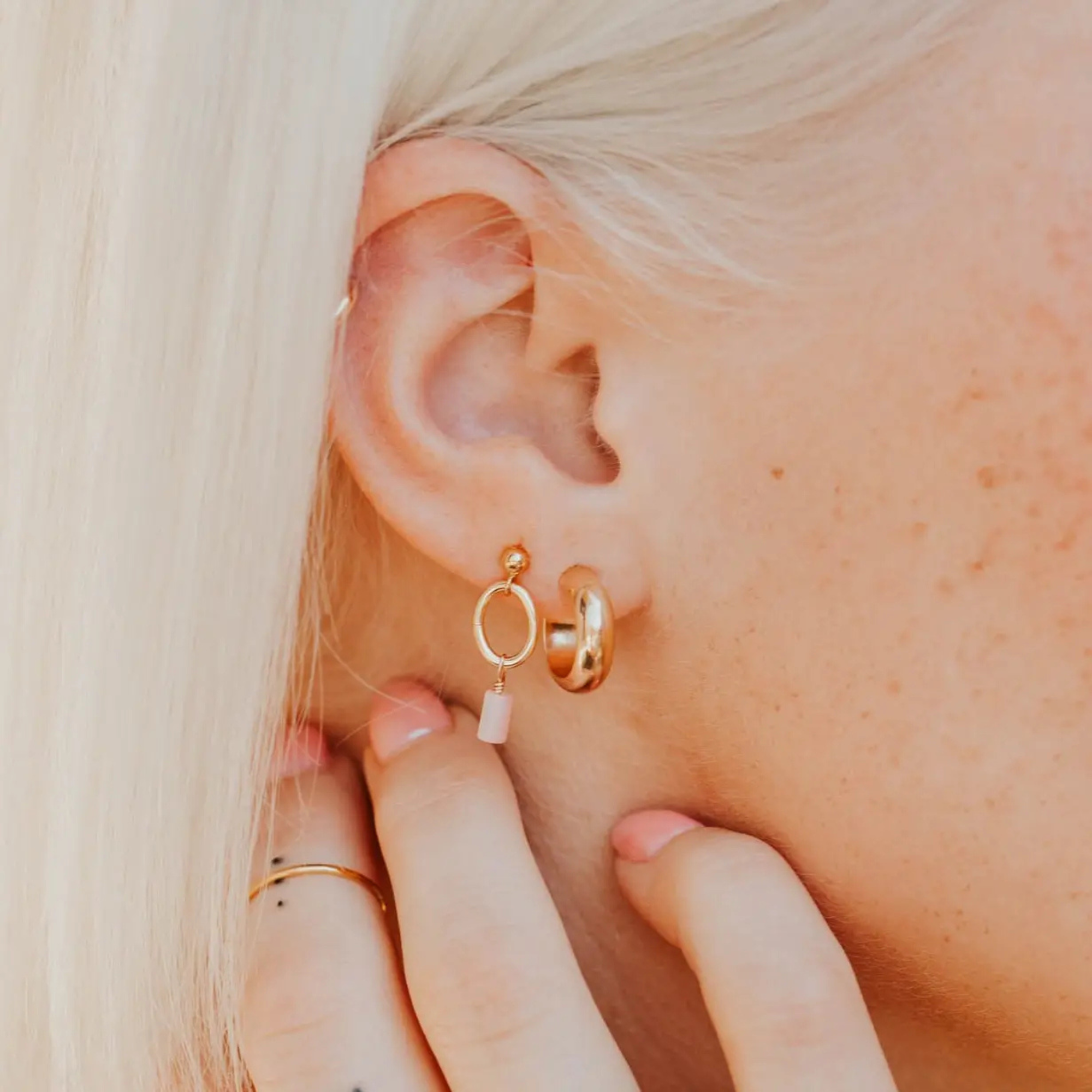 Baby Dome Hoops 14kt Gold Filled
