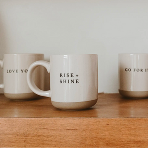 "Rise and Shine" Stoneware Coffee Mug