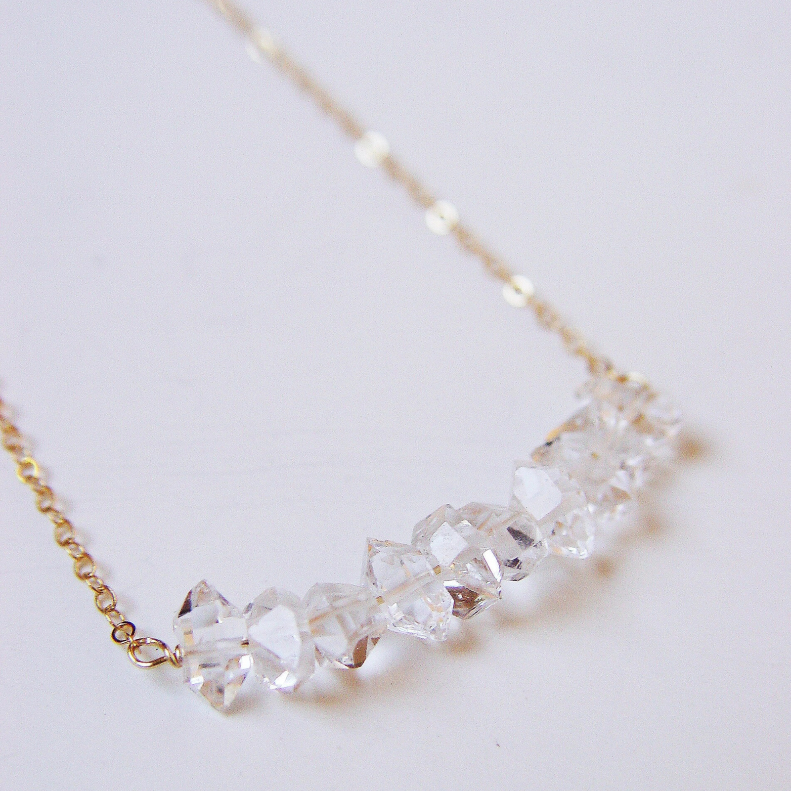 Herkimer Diamond Cluster Necklace