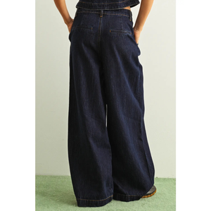 Indigo Wide Leg Denim Pants