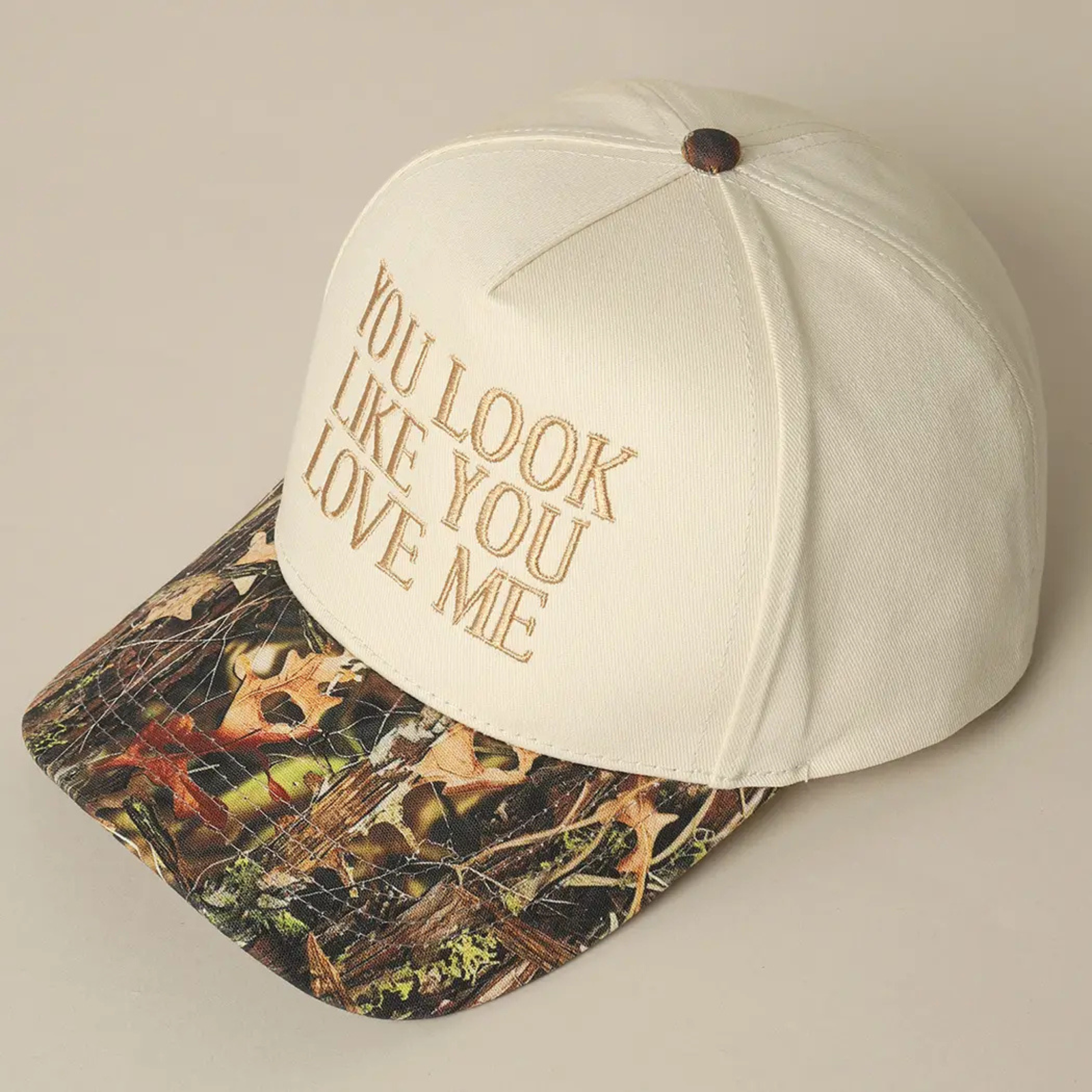 You Look Like You Love Me Camo Trucker