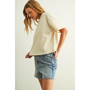 Short Sleeve Linen Top