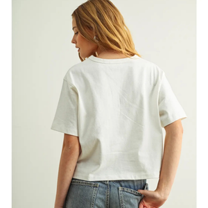 Short Sleeve Cotton Knit Top