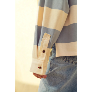 Long Sleeve Wide Panel Strip Shirt