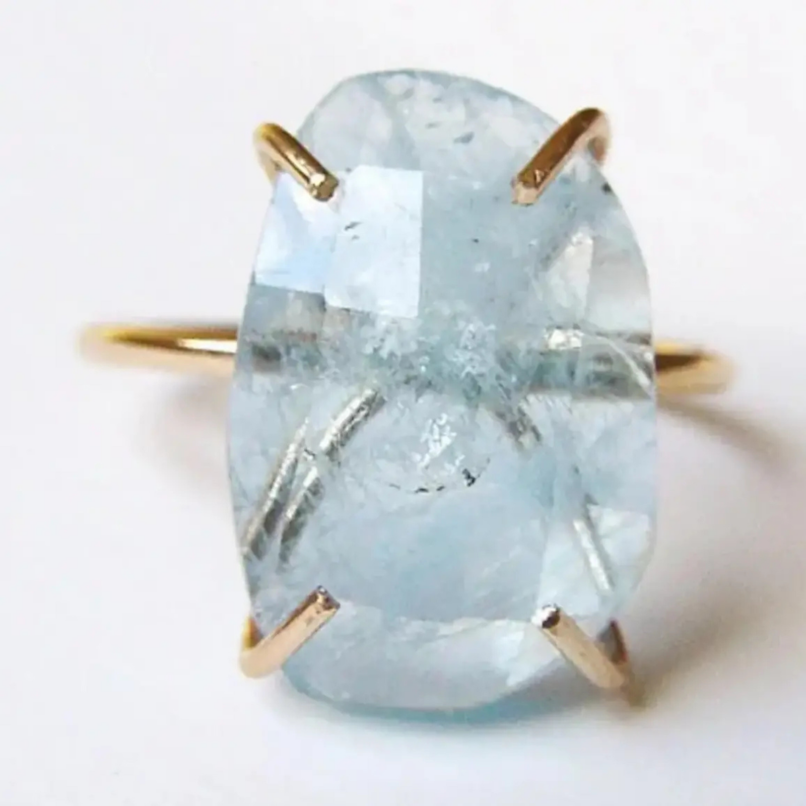 Oval Aquamarine Ring