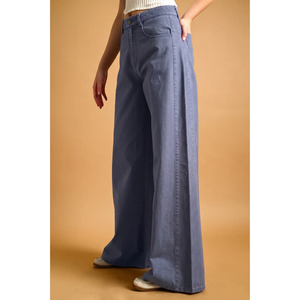 Washed Color Wide Leg Pants