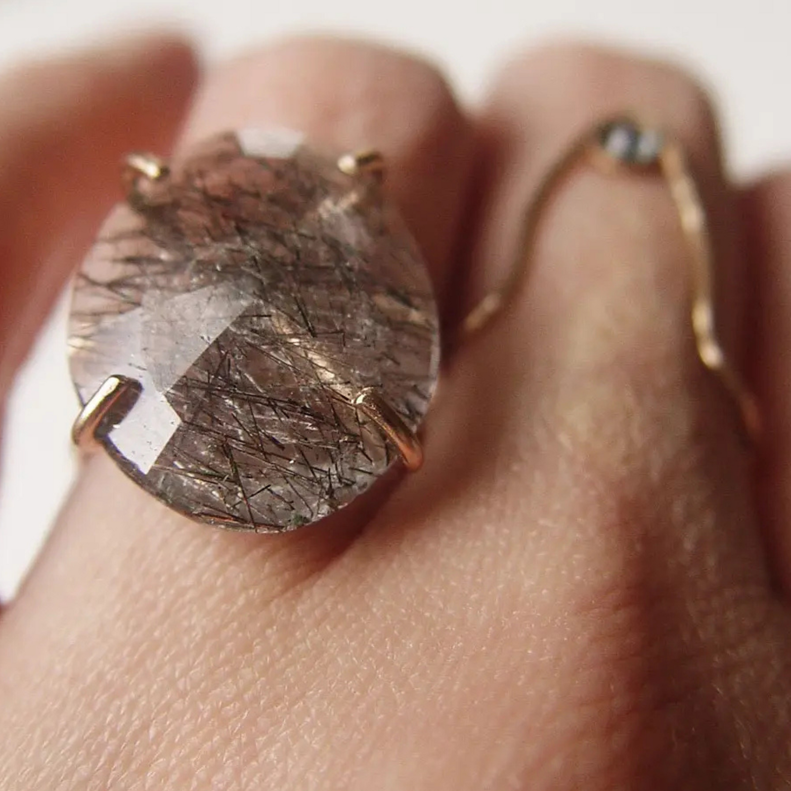 Black Rutile Gold Ring 6