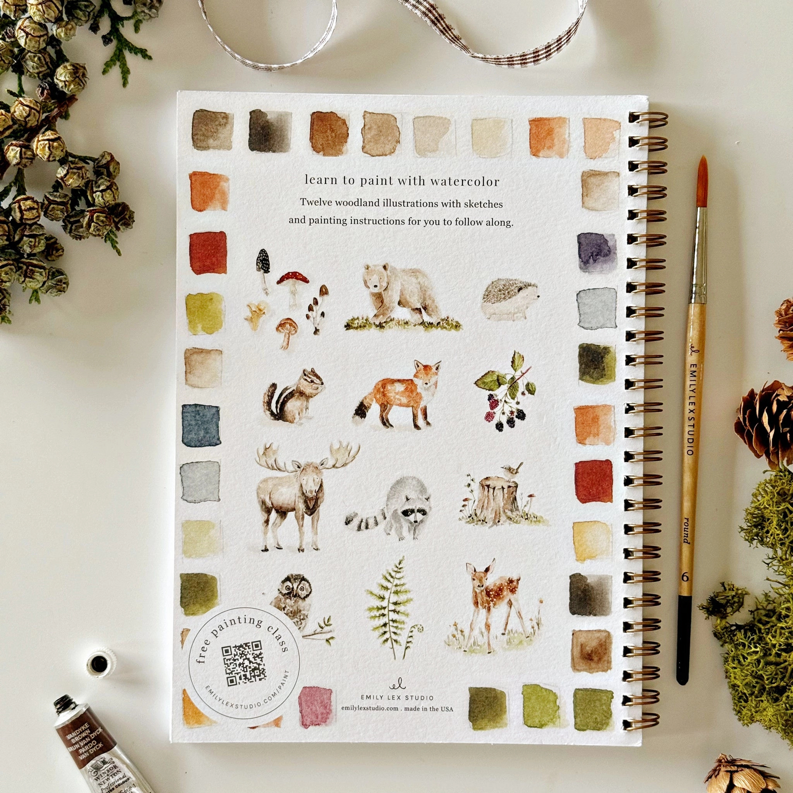 Woodland Watercolor Book